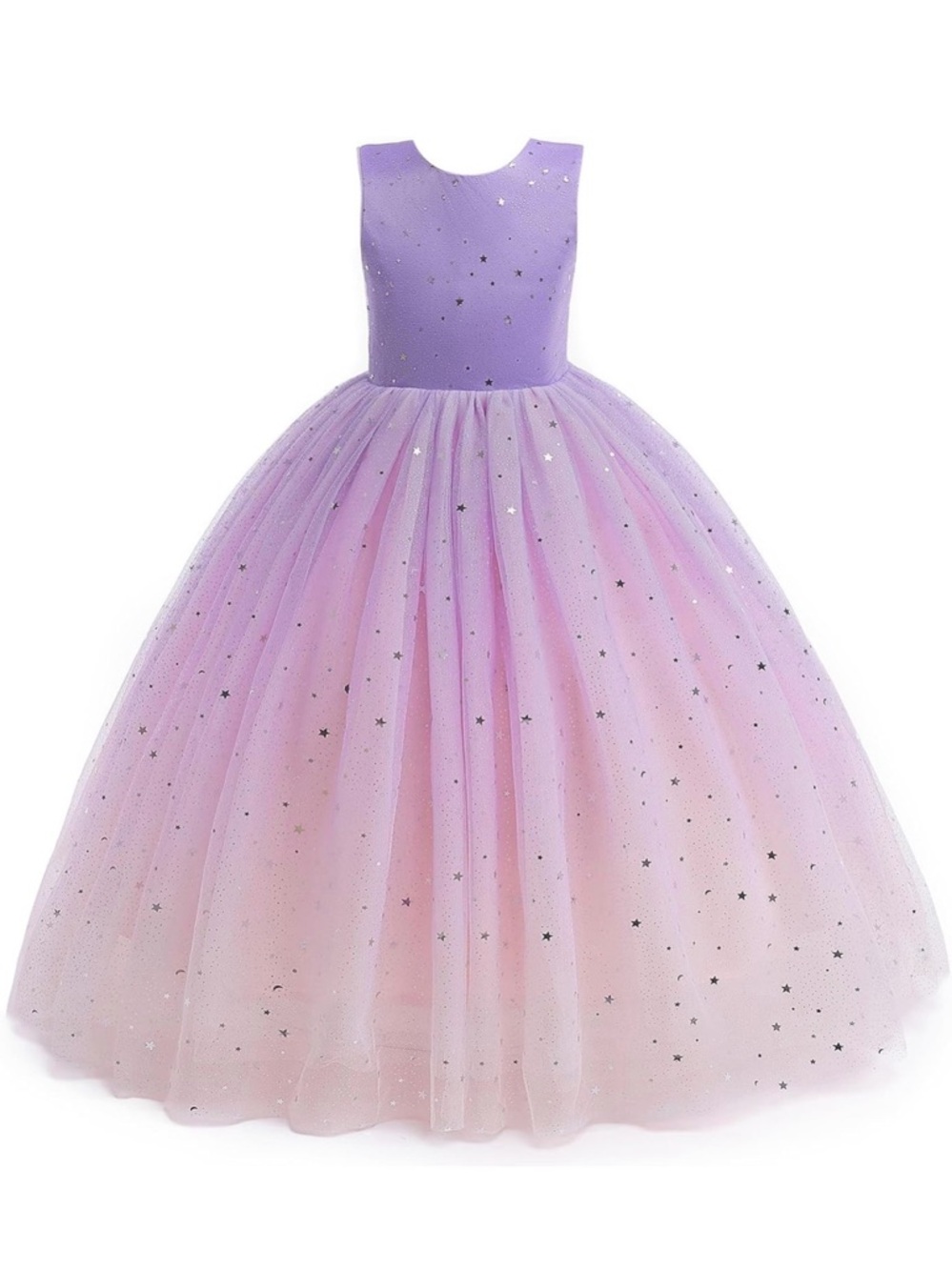 Tulle Lavender and Pink Star Tulle Ball Gown Dress - Kids